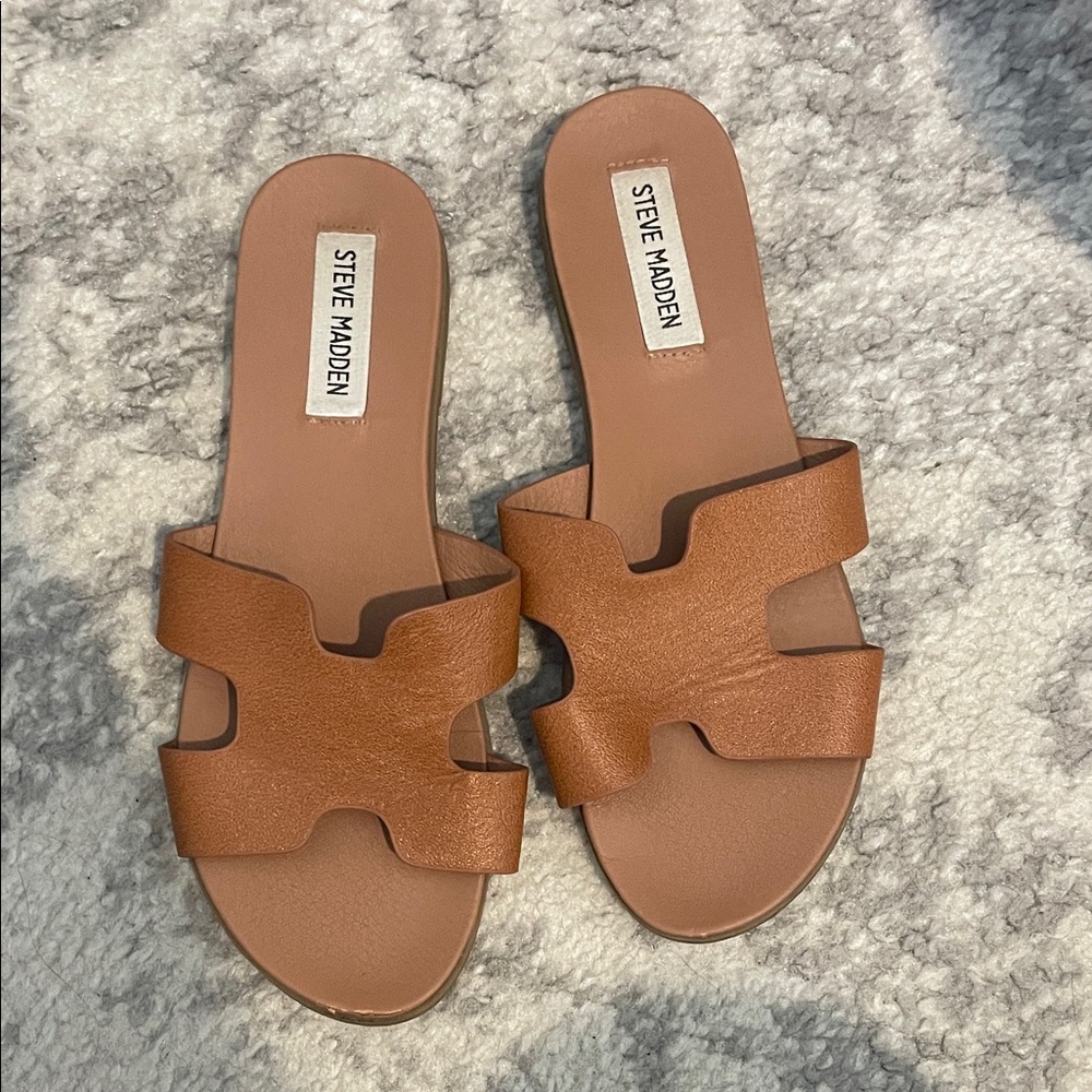 Steve Madden Women's Brown Slide Sandals